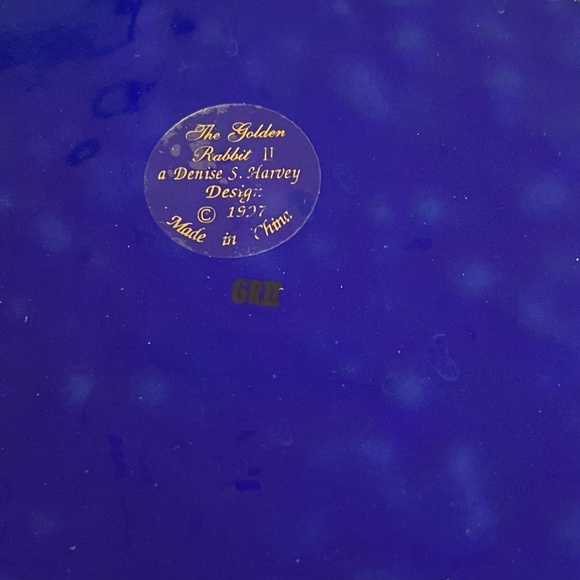 Vintage The Golden Rabbit II 1997 Denise S. Harvey Blue Snowman Enamelware Lot - Picture 4 of 8